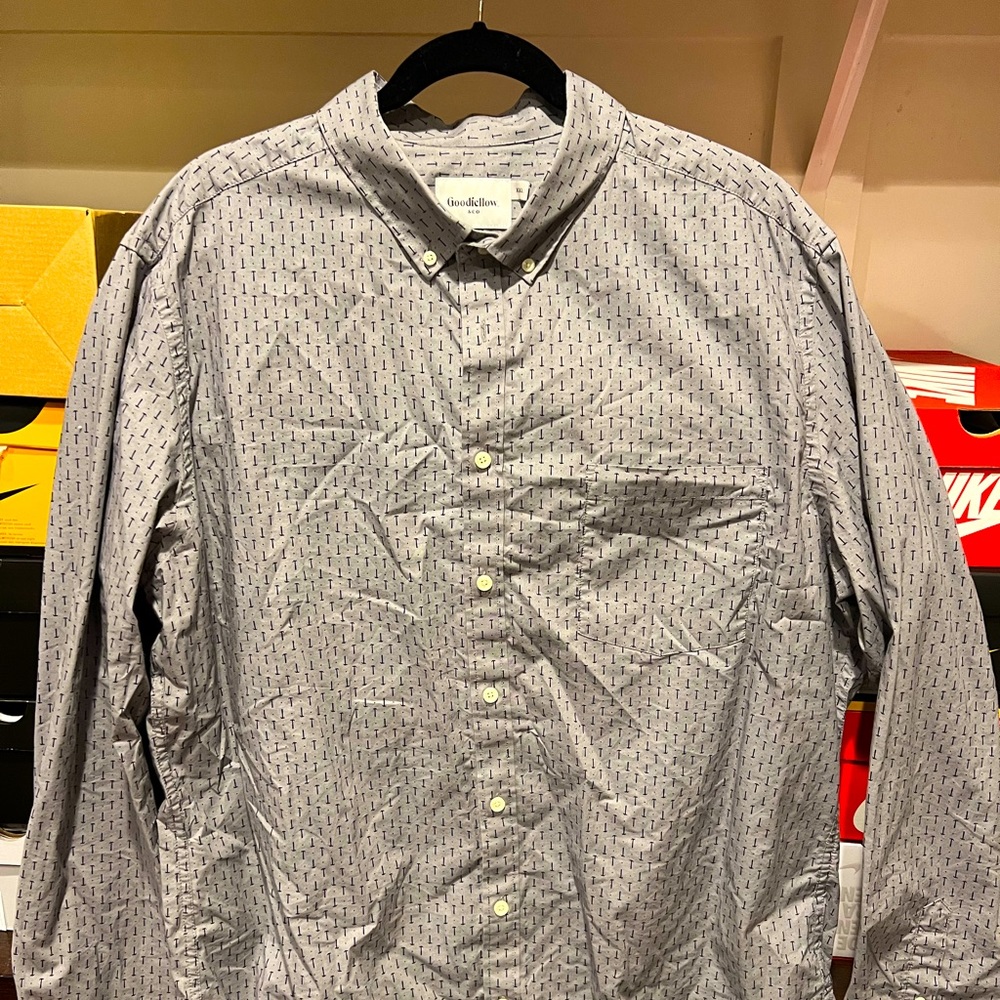 Goodfellow Button Down casual hammer pattern xxl